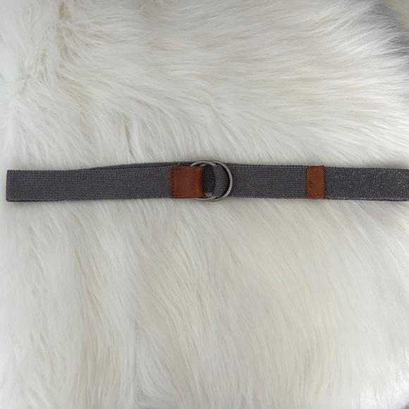 Club Monaco Leather/ Metalic Knit Belt - Picture 6 of 6